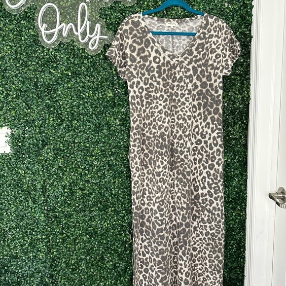 Sweet Love Jen On The Hunt Mocha Brown Leopard Maxi Dress Size S - Picture 4 of 15